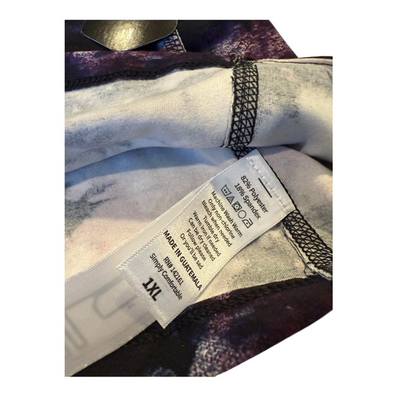 RISE Dynamic Racer Back Compression Cami Workout Top NEW Size 1X Black Purple - Picture 7 of 16